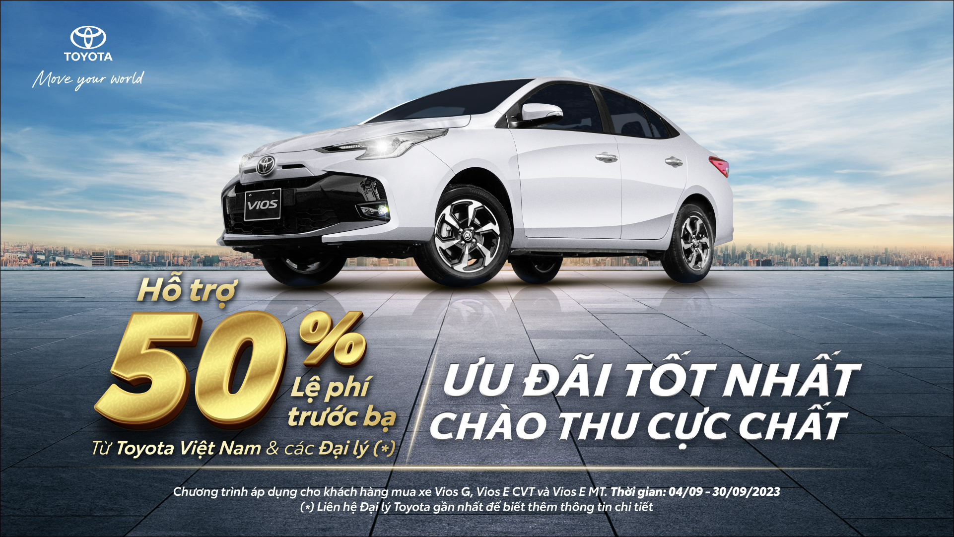 Chương trình khuyến mại từ hệ thống Đại lý Toyota dành cho xe Vios trong tháng 9/2023