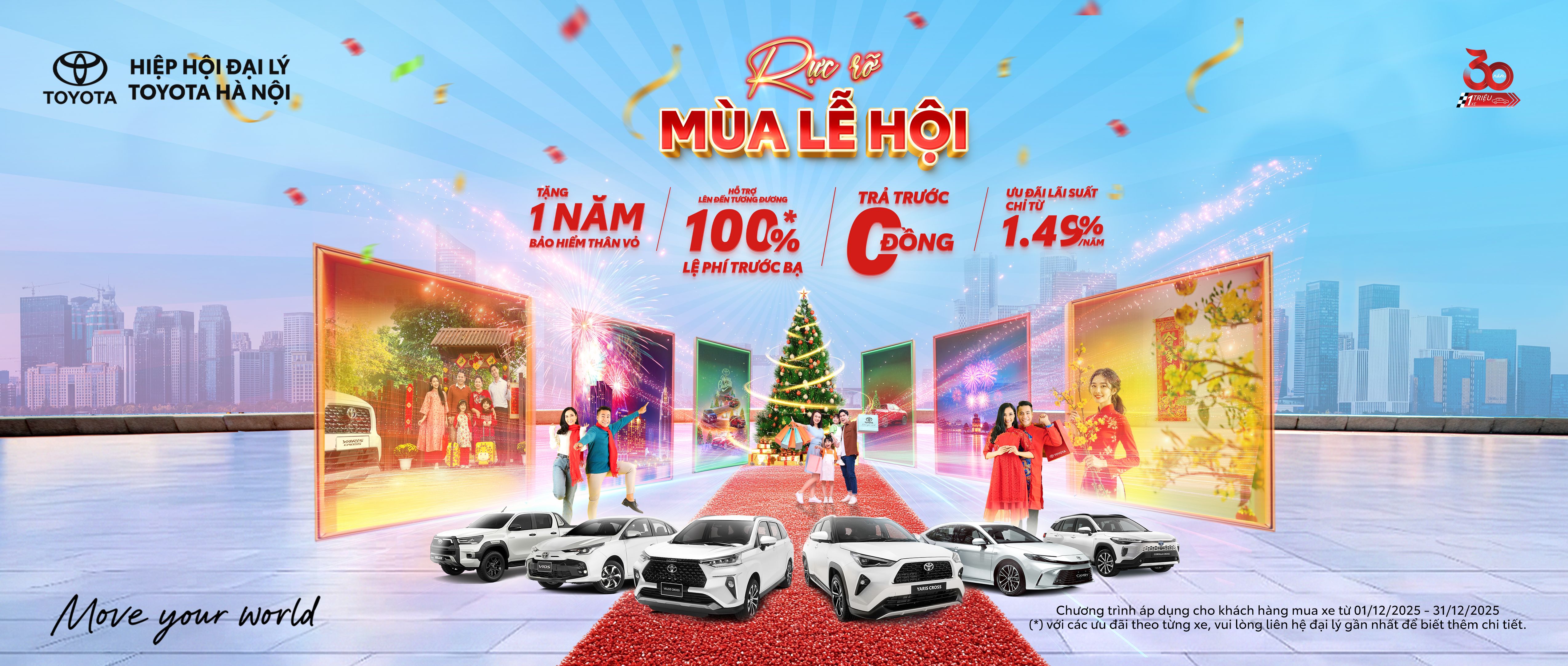 TOYOTA LONG BIÊN RỰC RỠ KHÔNG KHÍ LỄ HỘI TẠI SỰ KIỆN “RỰC RỠ MÙA LỄ HỘI FESTIVE SEASON SHOWCASE 2025”
