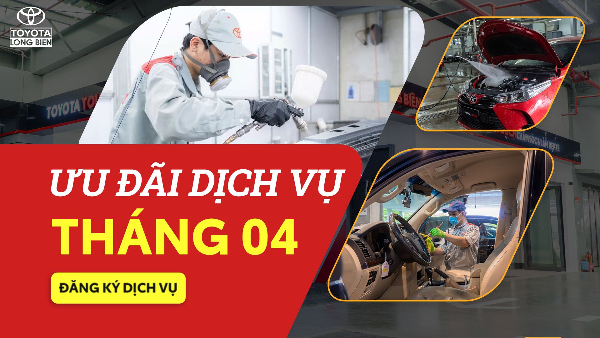 Ưu đãi khuyến mại dịch vụ tháng 04/ 2024 tại Toyota Long Biên
